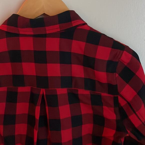 Madewell Flannel Tie-Front Shirt in Buffalo Check - Picture 6 of 13